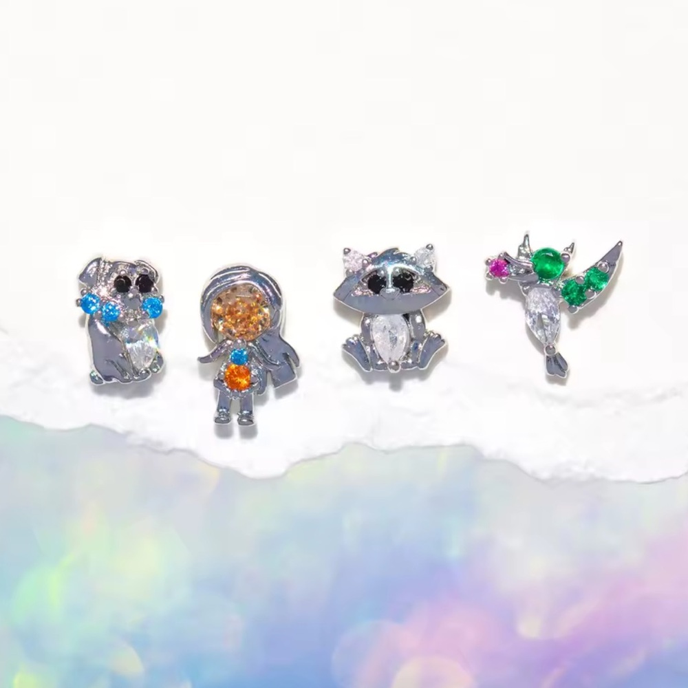 Disney’s Pocahontas Stud Earrings Set- Silver